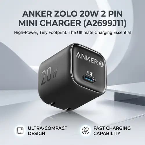 Anker Zolo 20w 2 Pin Mini Charger (A2699J11)