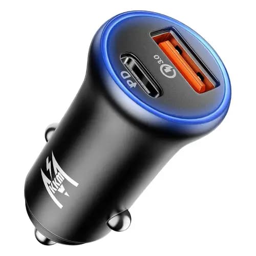 KKKM LT102 38W Fast Car Charger PD & QC 3.0 Dual Port