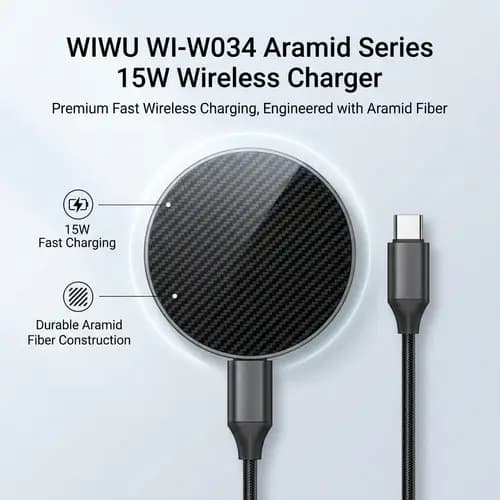 WIWU WI-W034 Aramid Series 15W Wireless Charger
