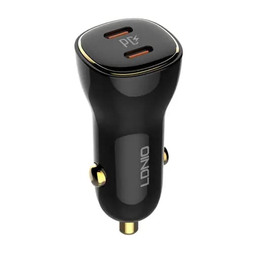 LDNIO C104 60w Dual PD Port Super Fast Charging Car Charger